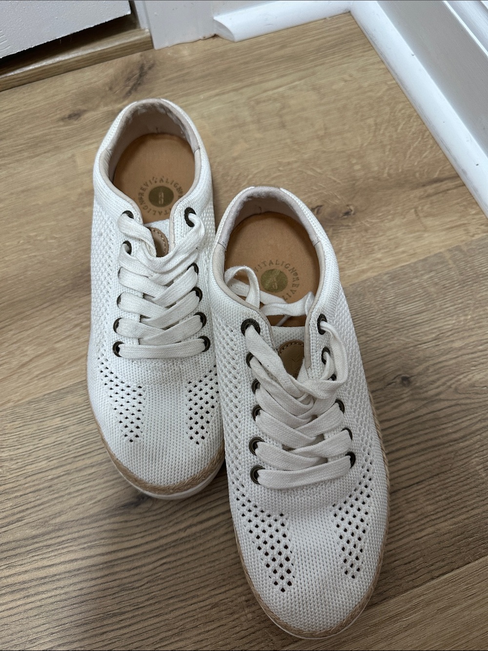 REVITALIGN White Perforated Casual Sneakers